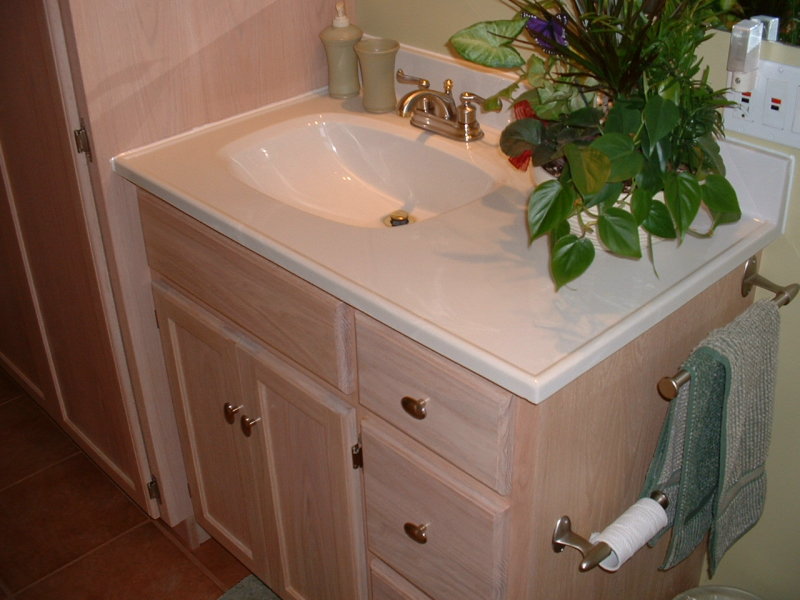white wash oak vanity