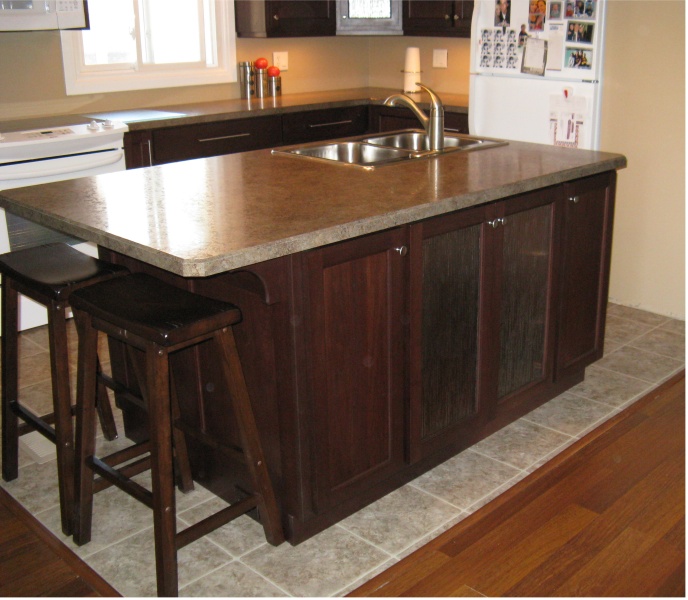 walnut kitchen island