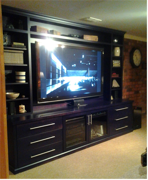 walnut wall unit