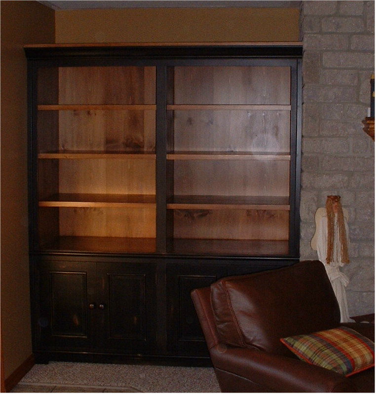 Black pine cabinet
