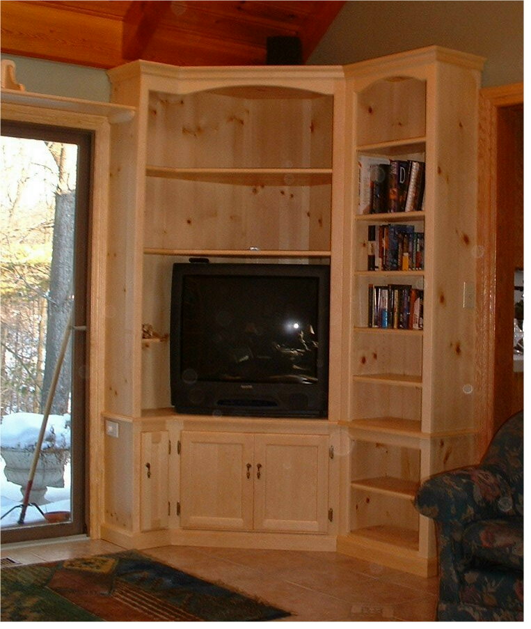 pine corner cabinet